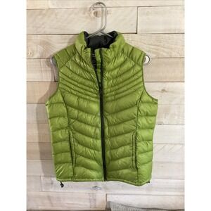 Xersion Packable Premium Down Vest Green Large Women Fast Shipping